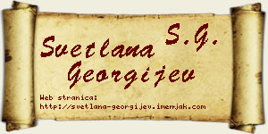 Svetlana Georgijev vizit kartica